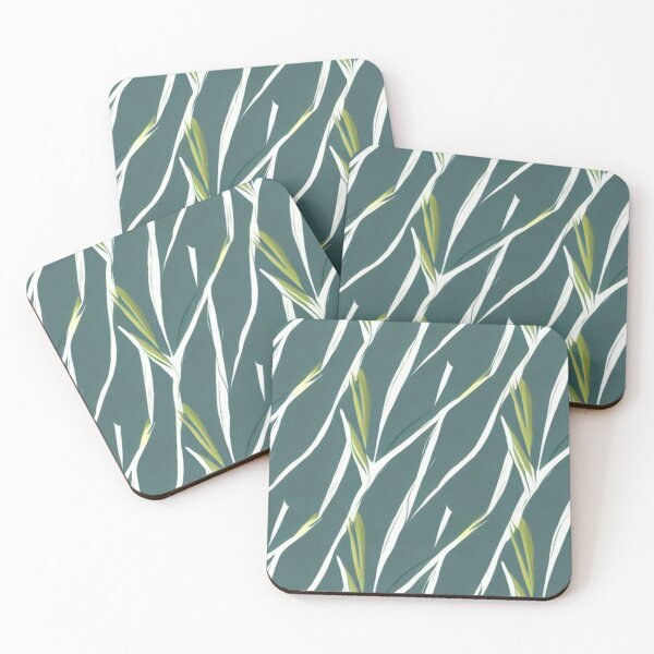 Item preview, Abstract White Branches on green designed and sold by calibrit.