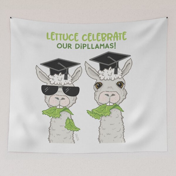 Item preview, Graduation Pun - Lettuce Celebrate Our Dipllamas designed and sold by jitterfly.