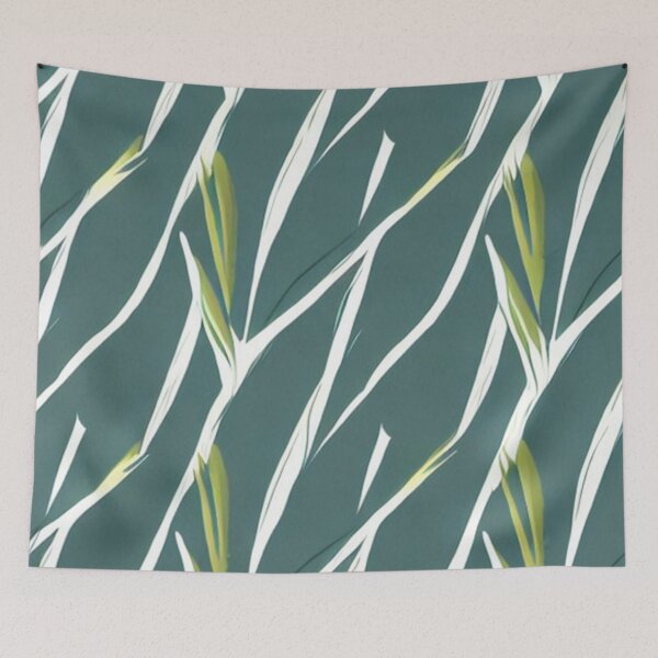Item preview, Abstract White Branches on green designed and sold by calibrit.