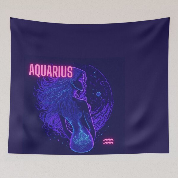 Item preview, Aesthetic Aquarius Zodiac Art Space Theme Astrology designed and sold by PenAndSword-.
