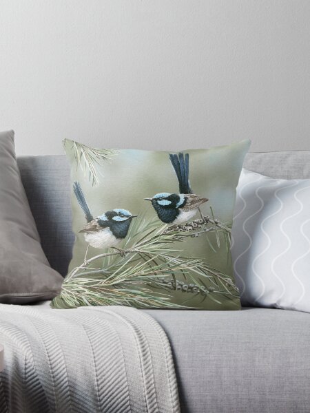 Item preview, The Gentlemen's Club (Superb Fairy-wrens) designed and sold by Frances McMahon Watercolour Bird Artist.