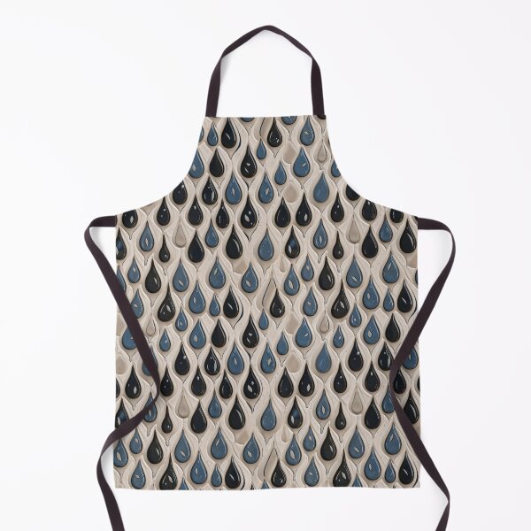Item preview, Seamless Blue, Black, and Brown Raindrops Ceramic Mosaic Pattern on Beige Background, AI Generated designed and sold by drawerwalker.