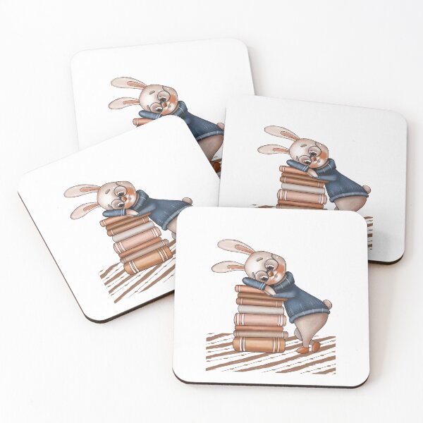 Item preview, The Dreamy Rabbit And The Book Stack designed and sold by DesignMindSG.