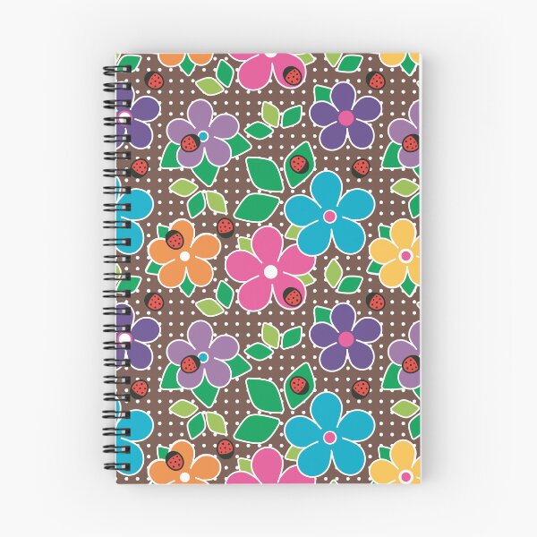 Item preview, Cute Ladybugs and Flowers Surface Repeat Pattern Polka Dots Brown designed and sold by MoePark.