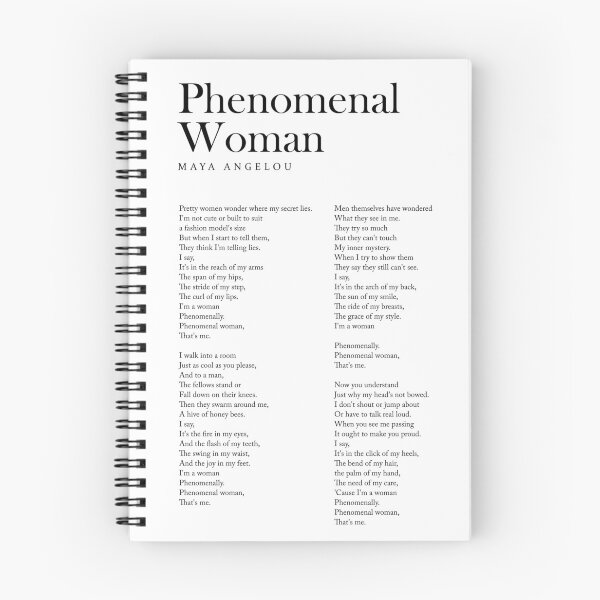 Item preview, Phenomenal Woman - Maya Angelou Poem - Literature - Typography 2 designed and sold by Studio Grafiikka.