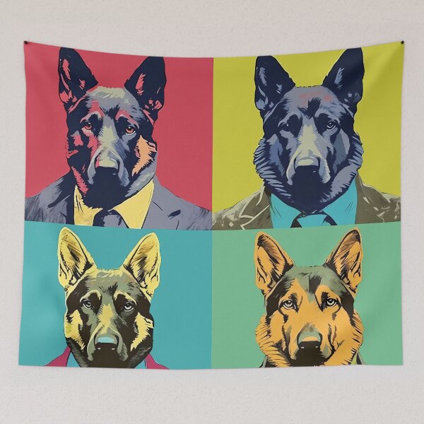 Item preview, Pop art German Shepherp dog in suit designed and sold by MDCGraphics.