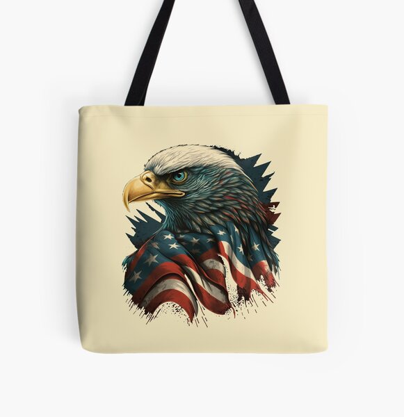 Artikel-Vorschau von Amerikanischer Adler und Vintage USA-Flagge, beunruhigte amerikanische Flagge, rot, weiß und blau, Americana, 4. Juli, designt und verkauft von BrightStreet.