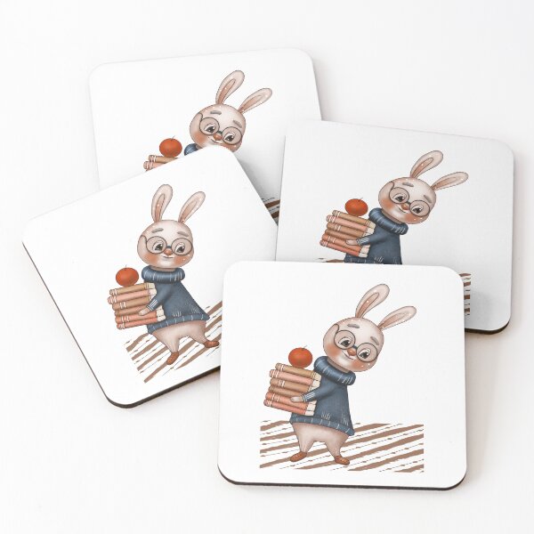 Item preview, Cute Cartoon Rabbit With A Passion For Reading designed and sold by DesignMindSG.