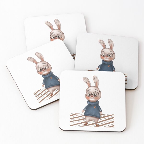 Item preview, A Thoughtful Moment with the Cute Rabbit designed and sold by DesignMindSG.