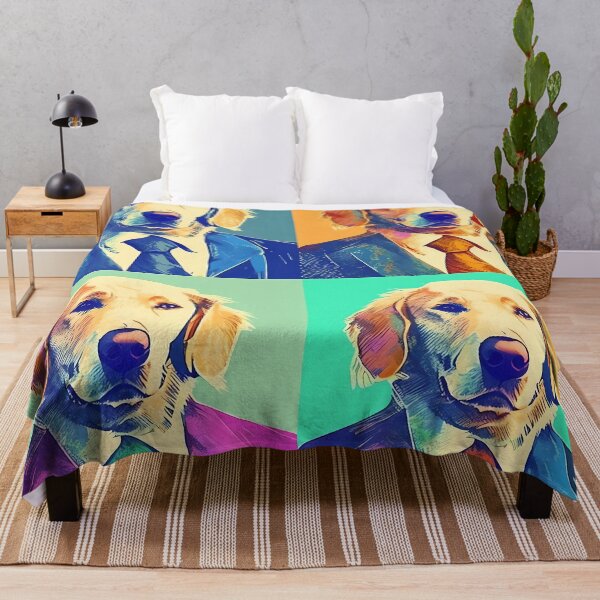 Item preview, Pop art golden retriever dog in suit designed and sold by MDCGraphics.