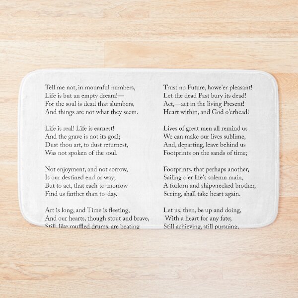 Item preview, A Psalm Of Life - Henry Wadsworth Longfellow Poem - Literature - Typography Print 1 designed and sold by Studio Grafiikka.