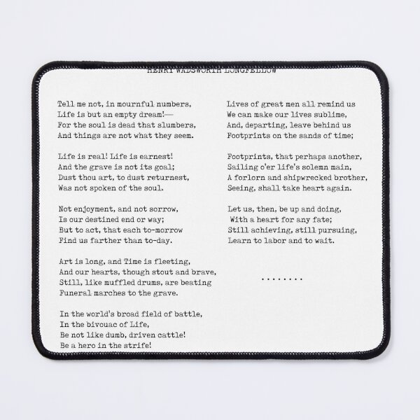 Item preview, A Psalm Of Life - Henry Wadsworth Longfellow Poem - Literature - Typewriter Print 2 designed and sold by Studio Grafiikka.