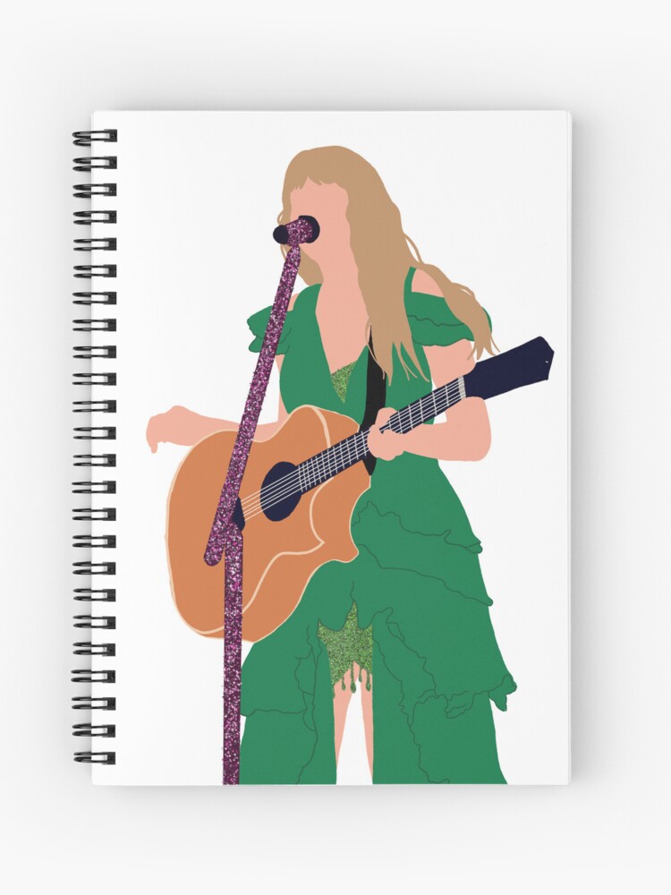 Taylor Swift Eras Tour Green Dress acoustic art" Journal for Sale by nerfie  | Redbubble