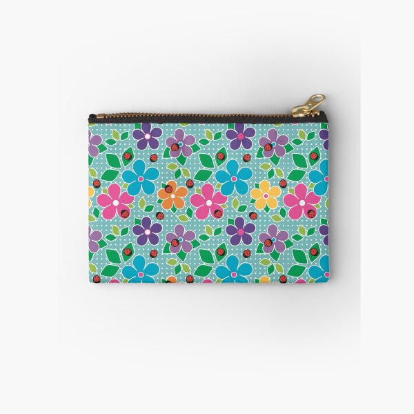 Item preview, Cute Ladybugs and Flowers Surface Repeat Pattern Polka Dots Light Green designed and sold by MoePark.