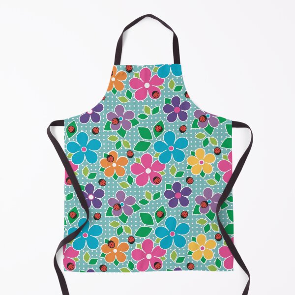 Item preview, Cute Ladybugs and Flowers Surface Repeat Pattern Polka Dots Light Green designed and sold by MoePark.