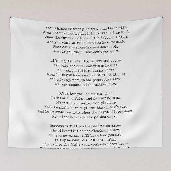 Item preview, Keep Going - Edgar Guest Poem - Literature - Typewriter Print 1 designed and sold by Studio Grafiikka.