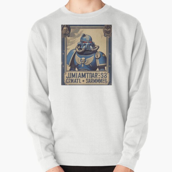 Item preview, Ultramarines Recruitment Poster T-Shirt Retro Vintage Scifi Style Militaria designed and sold by phlexdesigns.