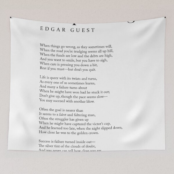Aperçu de l'œuvre Keep Going - Edgar Guest Poem - Literature - Typography Print 2 créée et vendue par Studio Grafiikka.