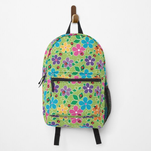 Item preview, Cute Ladybugs and Flowers Surface Repeat Pattern Polka Dots Chartreuse designed and sold by MoePark.