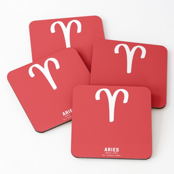 Item preview, Aries Print - Zodiac Signs Print - Zodiac Posters - Aries Poster - Red and White - Aries Traits designed and sold by Studio Grafiikka.