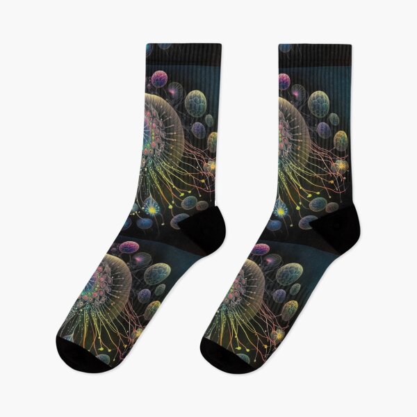 Item preview, Jellyfish with Bubbles designed and sold by ImaginationbyAI.