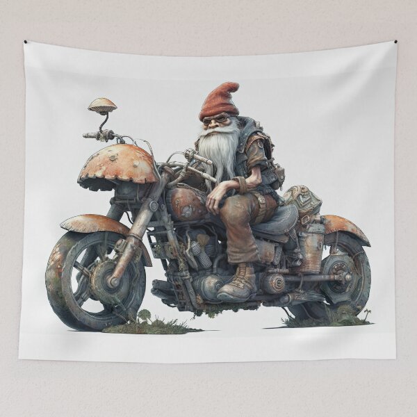 Item preview, Mushroom Man Waiting On His Old Bike designed and sold by Diego Re.