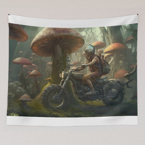 Item preview, The Mushroom Grove Rider: A Timeless Journey designed and sold by Diego Re.
