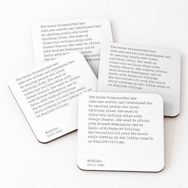 Artikelvorschau, Matilda - Roald Dahl Quote - Literature - Typewriter Print entworfen und verkauft von Studio Grafiikka.