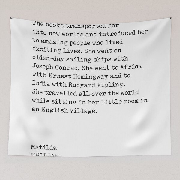 Item preview, Matilda - Roald Dahl Quote - Literature - Typewriter Print designed and sold by Studio Grafiikka.