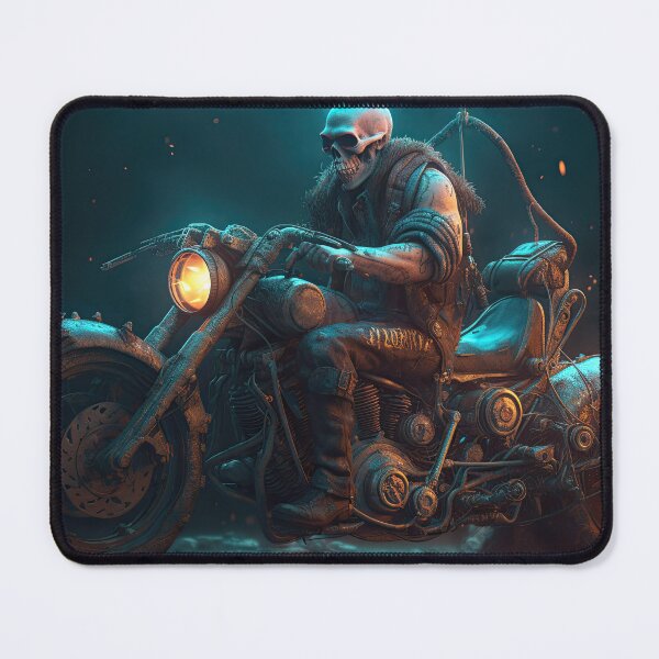 Item preview, Bad Ass Skeleton Biker Waiting On His Bike designed and sold by Diego Re.