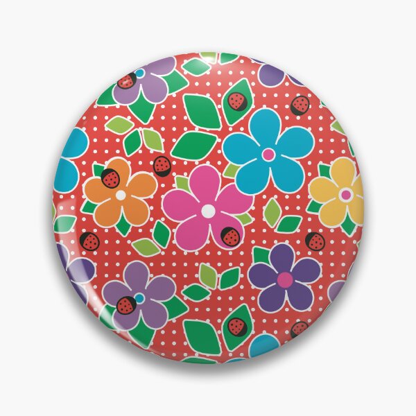 Item preview, Cute Ladybugs and Flowers Surface Repeat Pattern Polka Dots Red designed and sold by MoePark.