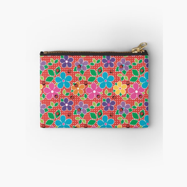 Item preview, Cute Ladybugs and Flowers Surface Repeat Pattern Polka Dots Red designed and sold by MoePark.