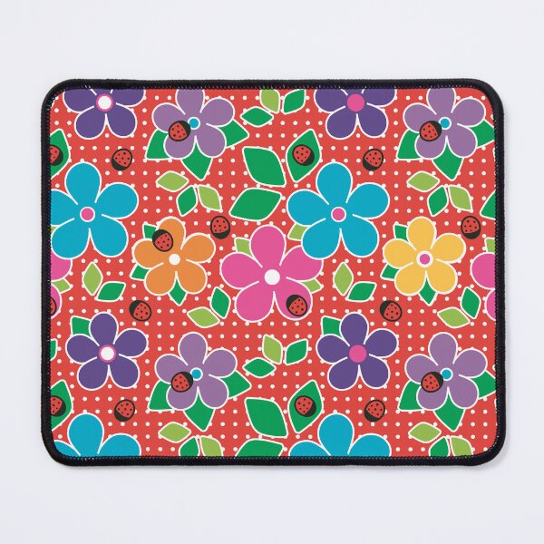 Item preview, Cute Ladybugs and Flowers Surface Repeat Pattern Polka Dots Red designed and sold by MoePark.