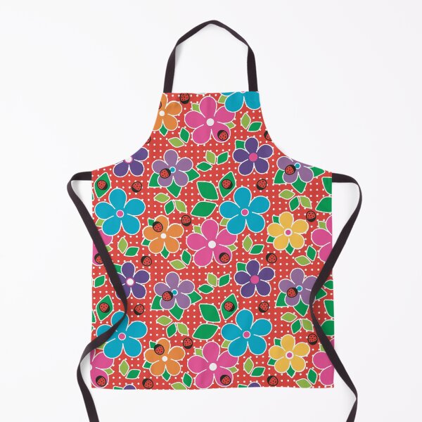 Item preview, Cute Ladybugs and Flowers Surface Repeat Pattern Polka Dots Red designed and sold by MoePark.