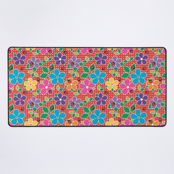 Item preview, Cute Ladybugs and Flowers Surface Repeat Pattern Polka Dots Red designed and sold by MoePark.