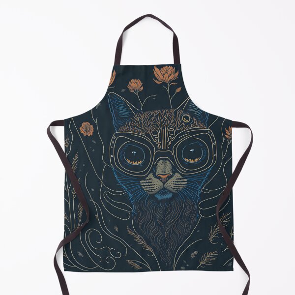 Item preview, Vintage French Flair: Symmetrical Cat Design with Muted Colours and Sci-Fi Twist designed and sold by RedArtG09.