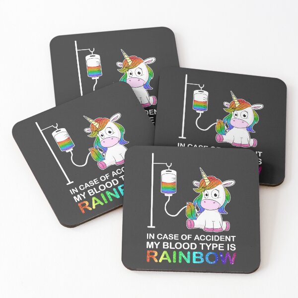 Item preview, Rainbow Unicorn In Case Of Accident My Blood Type Is Rainbow Funny Shirt, Pride Tee, Women’s Unicorn My Blood Type Is Tee, LGBT Tshirt designed and sold by Christineaz.