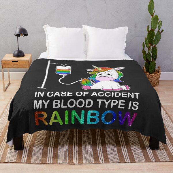 Item preview, Rainbow Unicorn In Case Of Accident My Blood Type Is Rainbow Funny Shirt, Pride Tee, Women’s Unicorn My Blood Type Is Tee, LGBT Tshirt designed and sold by Christineaz.