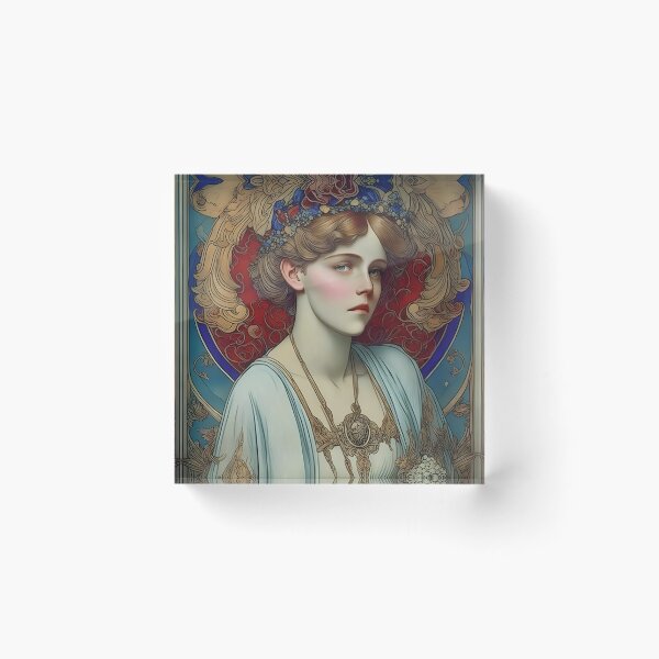Item preview, Art Nouveau Inspired By Alphonse Mucha Sarah Bernhardt designed and sold by Tamas Das.