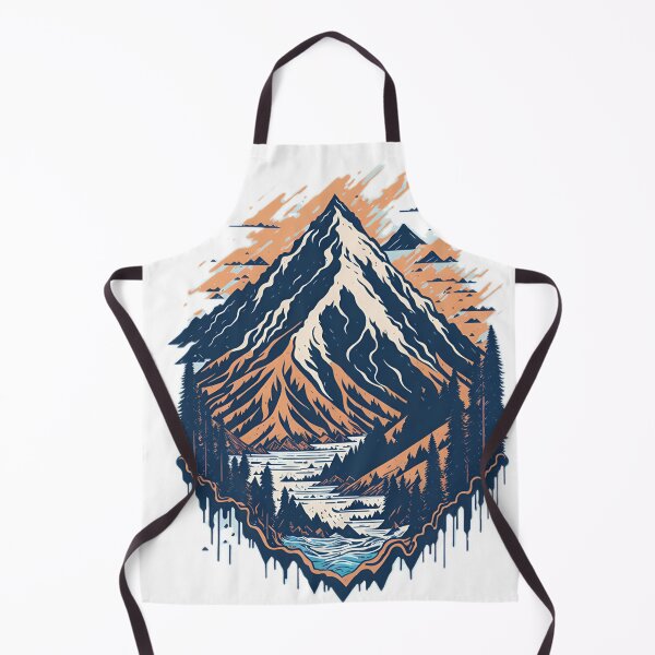 Artikelvorschau, Detaillierte Illustration: Retro Mountain Splash Artwork entworfen und verkauft von RedArtG09.