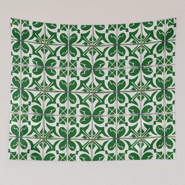 Item preview, Retro Tile Pattern green and yellow designed and sold by RetroTile.