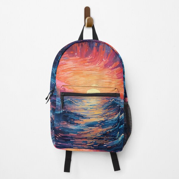 Item preview, Pixel Sunset in Stormy Ocean - Digital Art designed and sold by SnoopyTF.