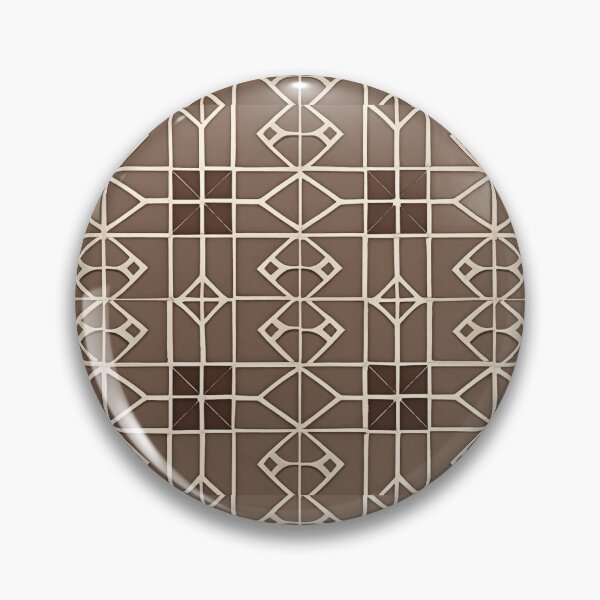Item preview, Retro Tile Pattern brown shades with beige designed and sold by RetroTile.