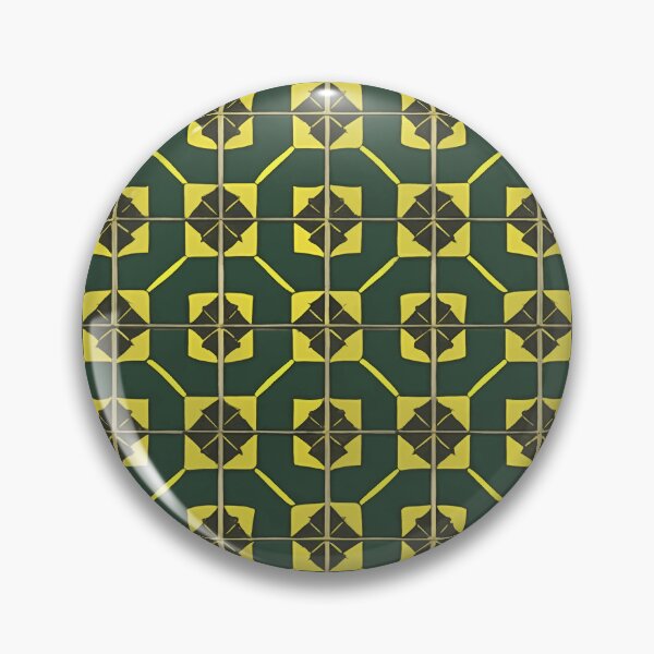 Item preview, Retro Tile Pattern green and yellow with black designed and sold by RetroTile.