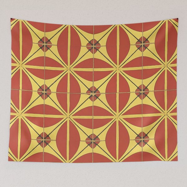 Item preview, Retro Tile Pattern orange and yellow designed and sold by RetroTile.
