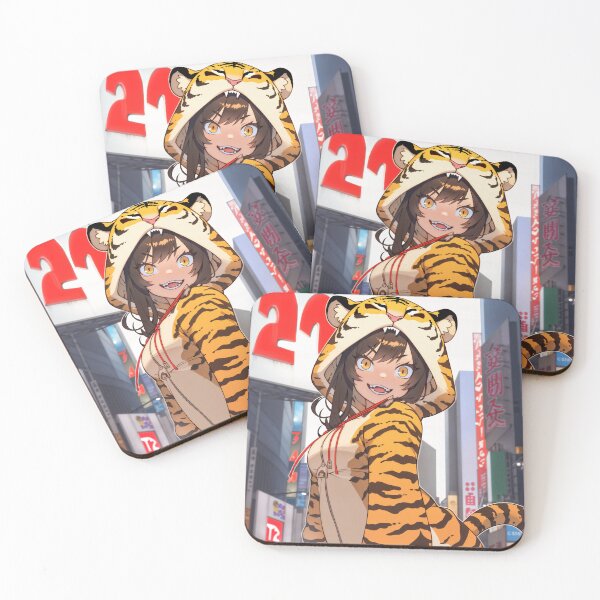 Item preview, Cute Girl in a Tiger Hoodie designed and sold by AiLoveAnime.