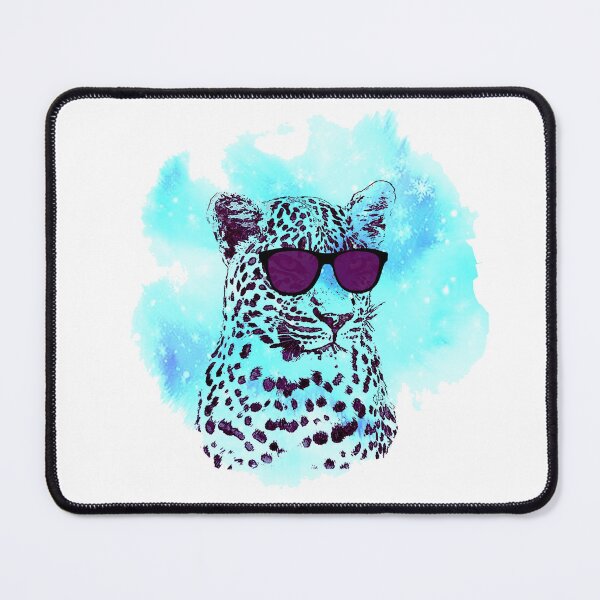 Item preview, Watercolor Snow Leopard - Snow Leopard Wearing Glasses designed and sold by The Red Nox.