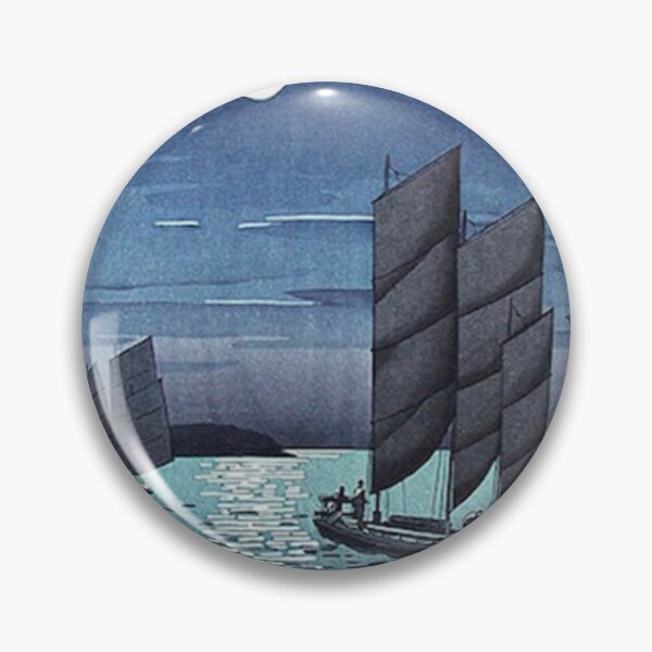 Item preview, Japanese Art Print Boats at Shinagawa Night by Tsuchiya Koitsu Vintage Poster designed and sold by irishloore.