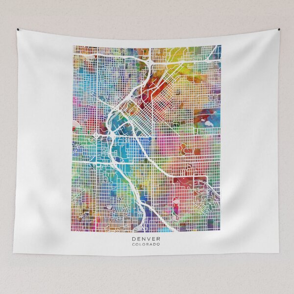 Item preview, Denver Colorado Street Map designed and sold by ArtPrints.