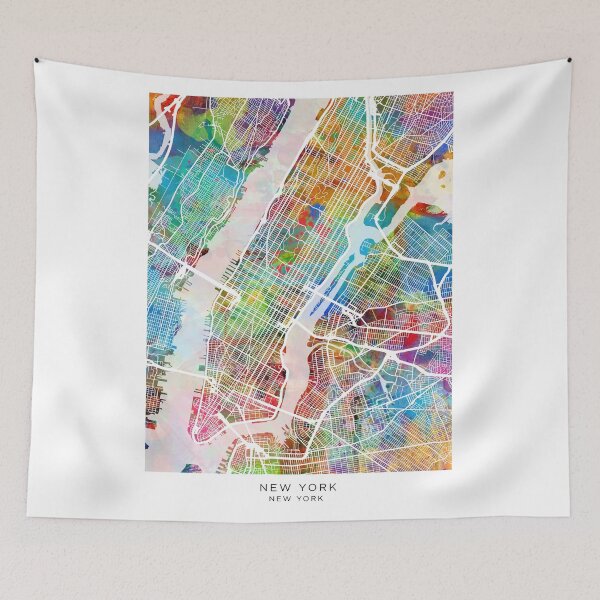 Item preview, New York City Street Map designed and sold by ArtPrints.